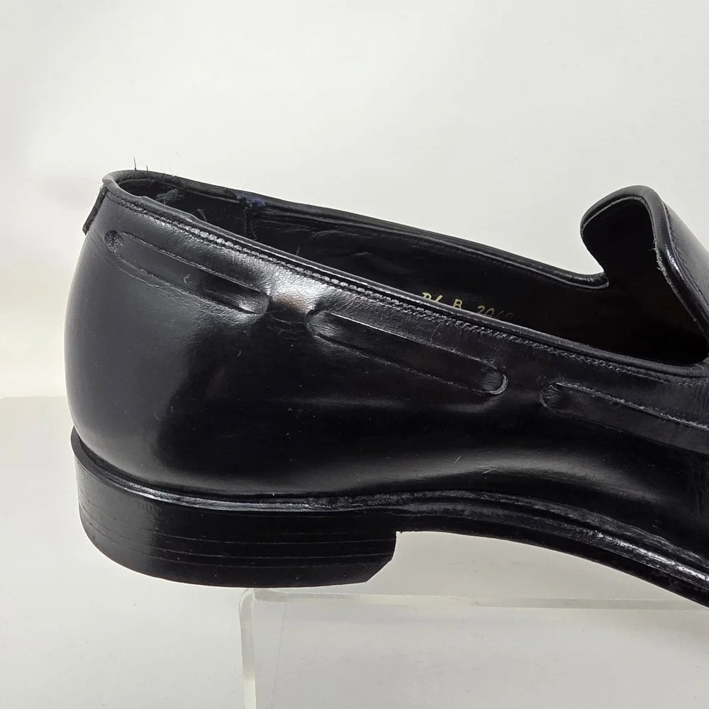 Johnston & Murphy Tassel Loafers Mens 10 D Aristocraft Black Leather Dress Shoes